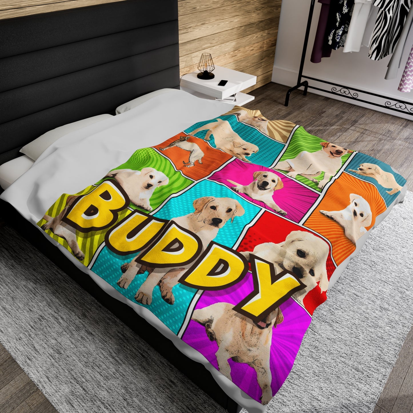 Personalized Comic Velveteen Plush Blanket