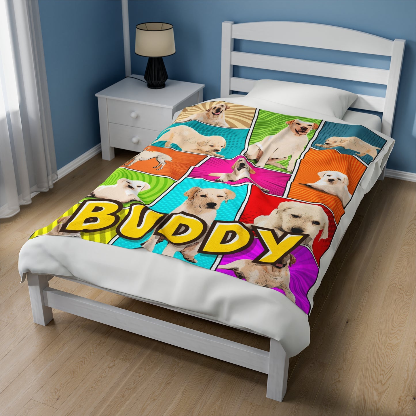 Personalized Comic Velveteen Plush Blanket