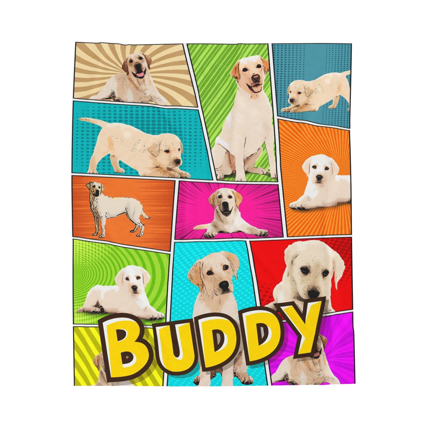 Personalized Comic Velveteen Plush Blanket