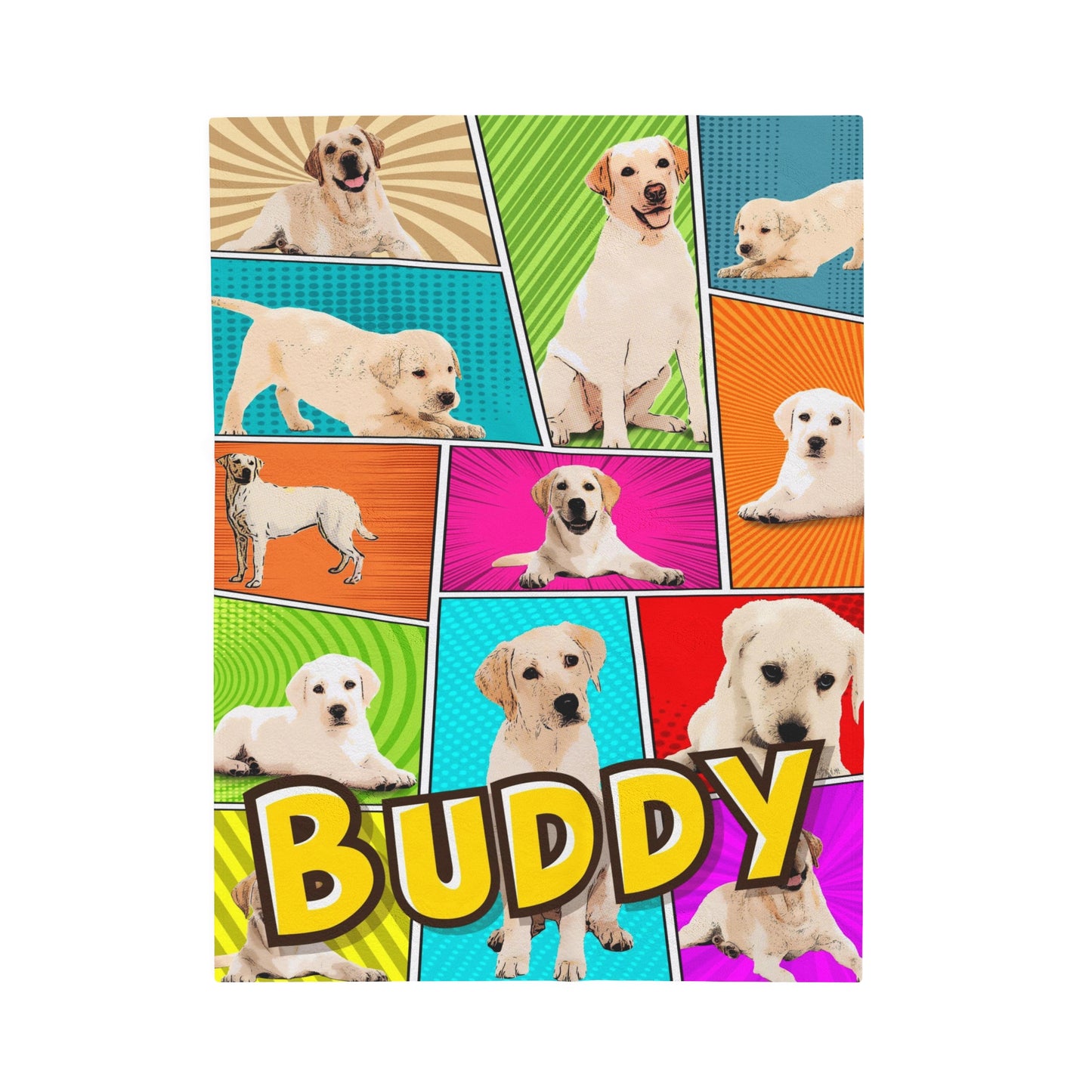 Personalized Comic Velveteen Plush Blanket