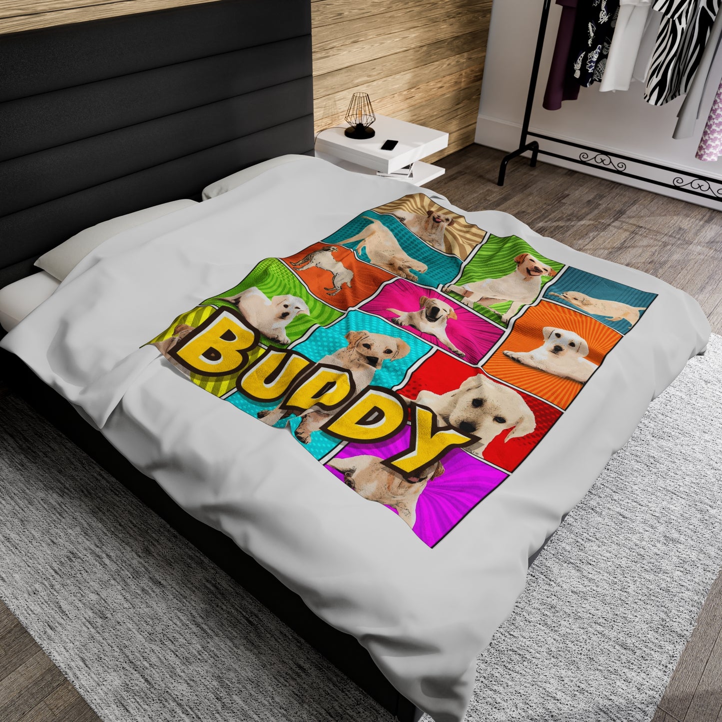 Personalized Comic Velveteen Plush Blanket
