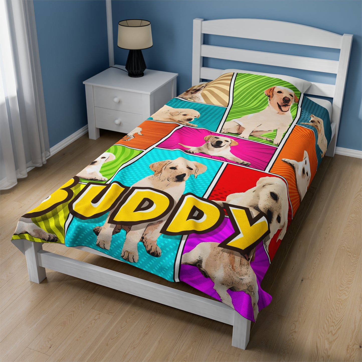 Personalized Comic Velveteen Plush Blanket
