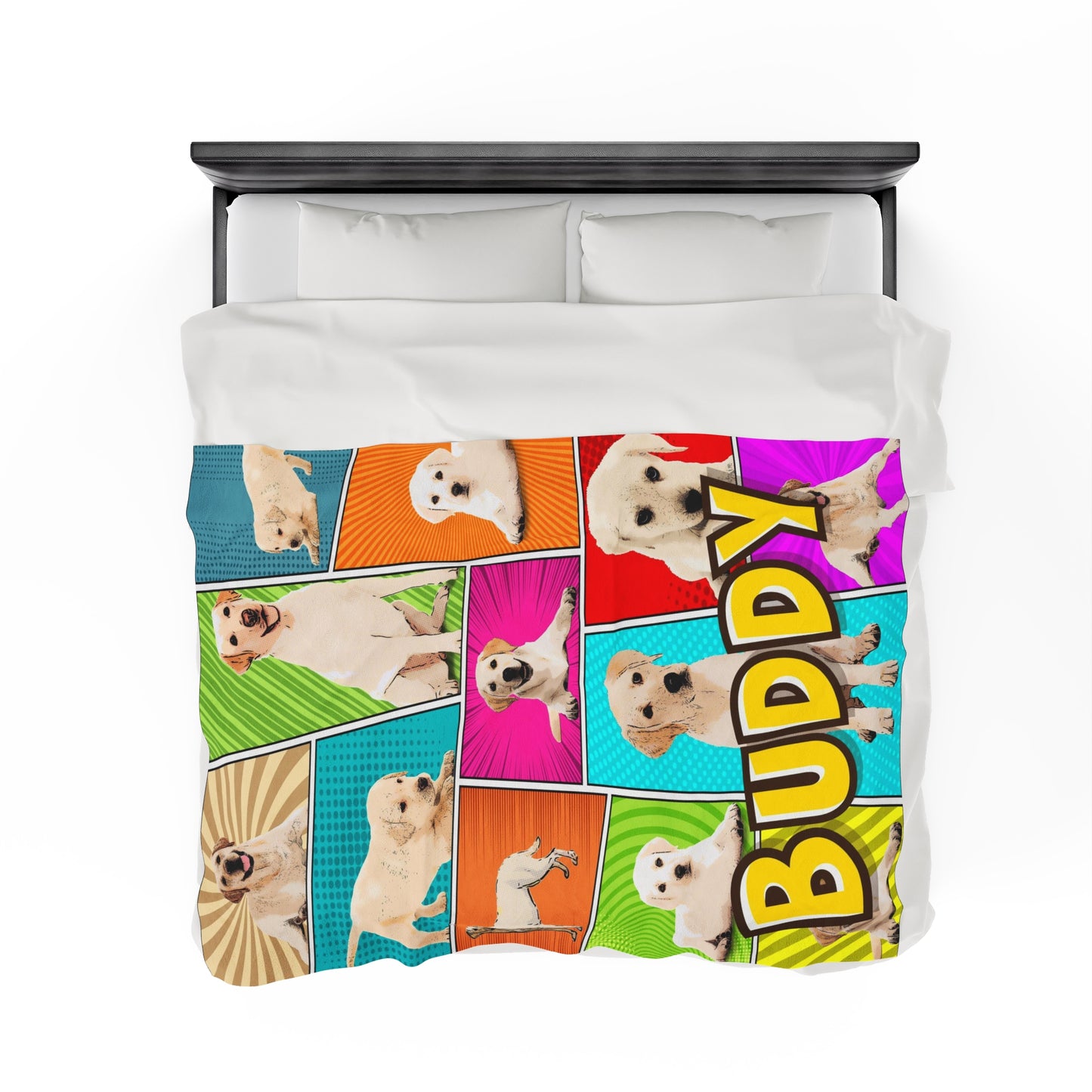 Personalized Comic Velveteen Plush Blanket