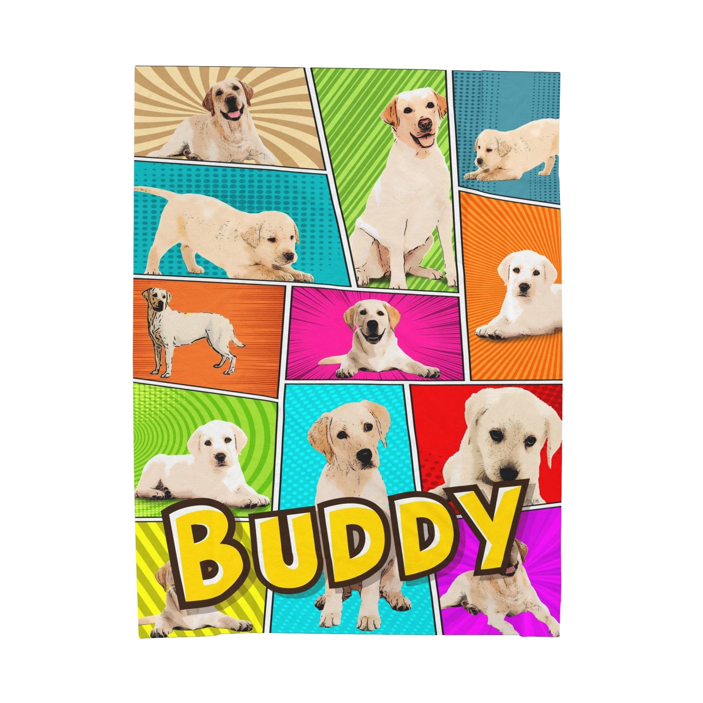 Personalized Comic Velveteen Plush Blanket