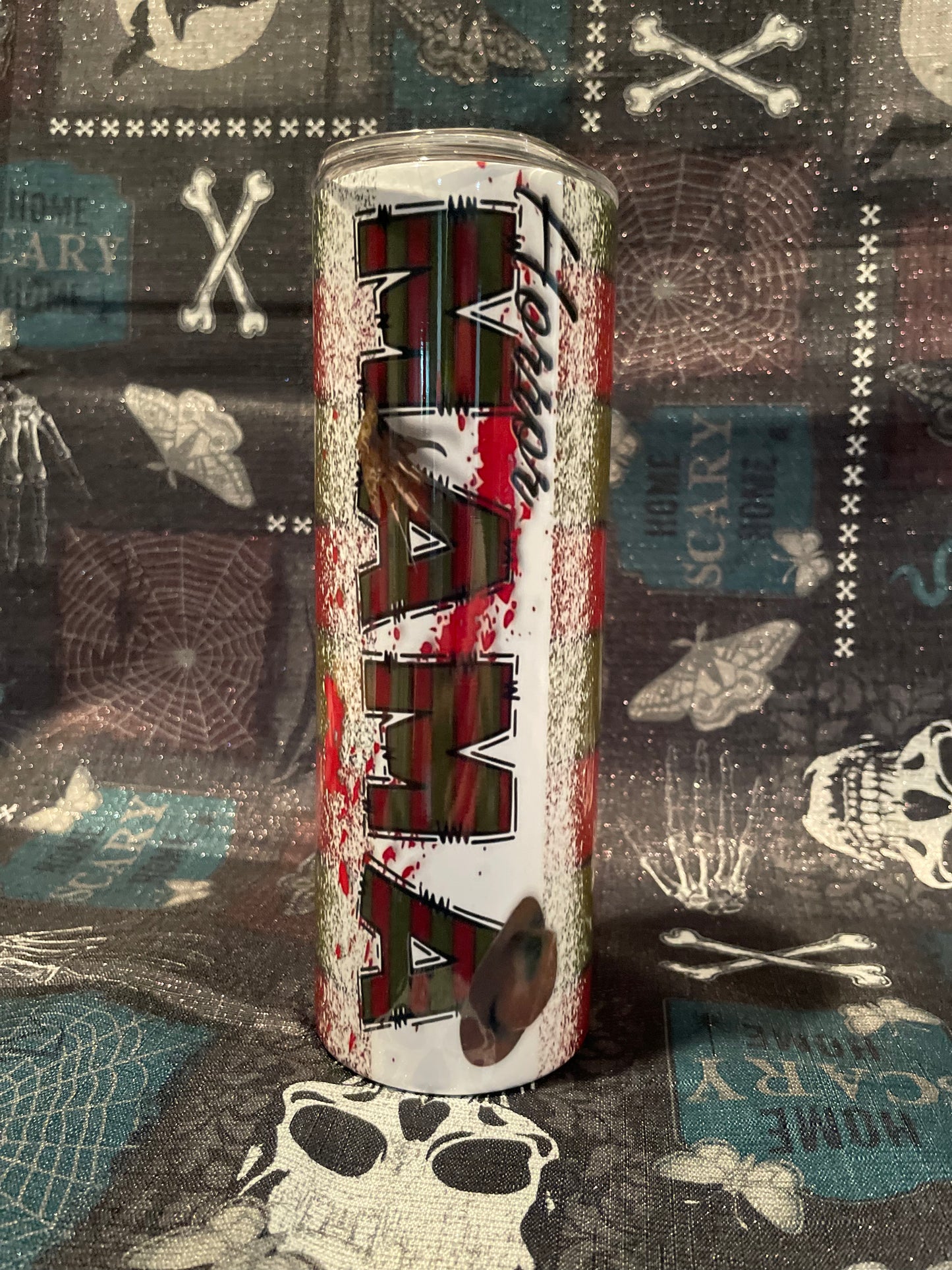 Nightmare Horror Mama - 20oz Skinny Tumbler