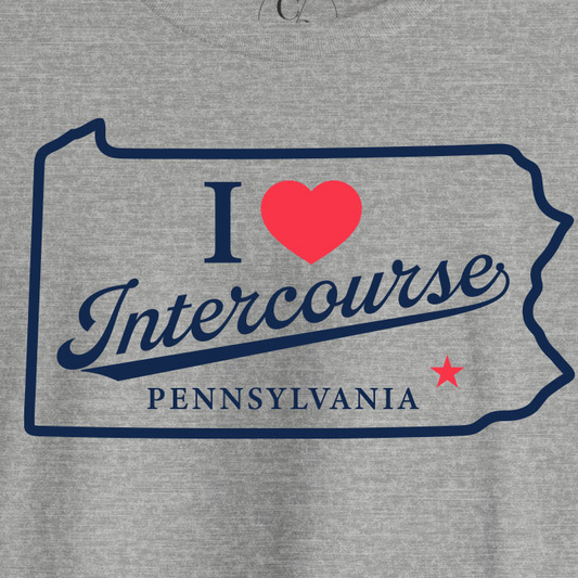 I Love Intercourse PA - Unisex Jersey Short Sleeve Tee
