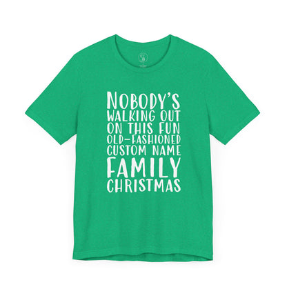 Old-Fashioned Family Christmas  - Personalized Unisex Jersey Short Sleeve Tee