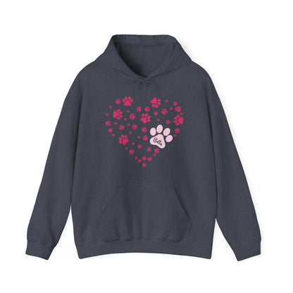 Puppy Love Personalized Hoodie for Valentines Day - Unisex Heavy Blend Hooded Sweatshirt