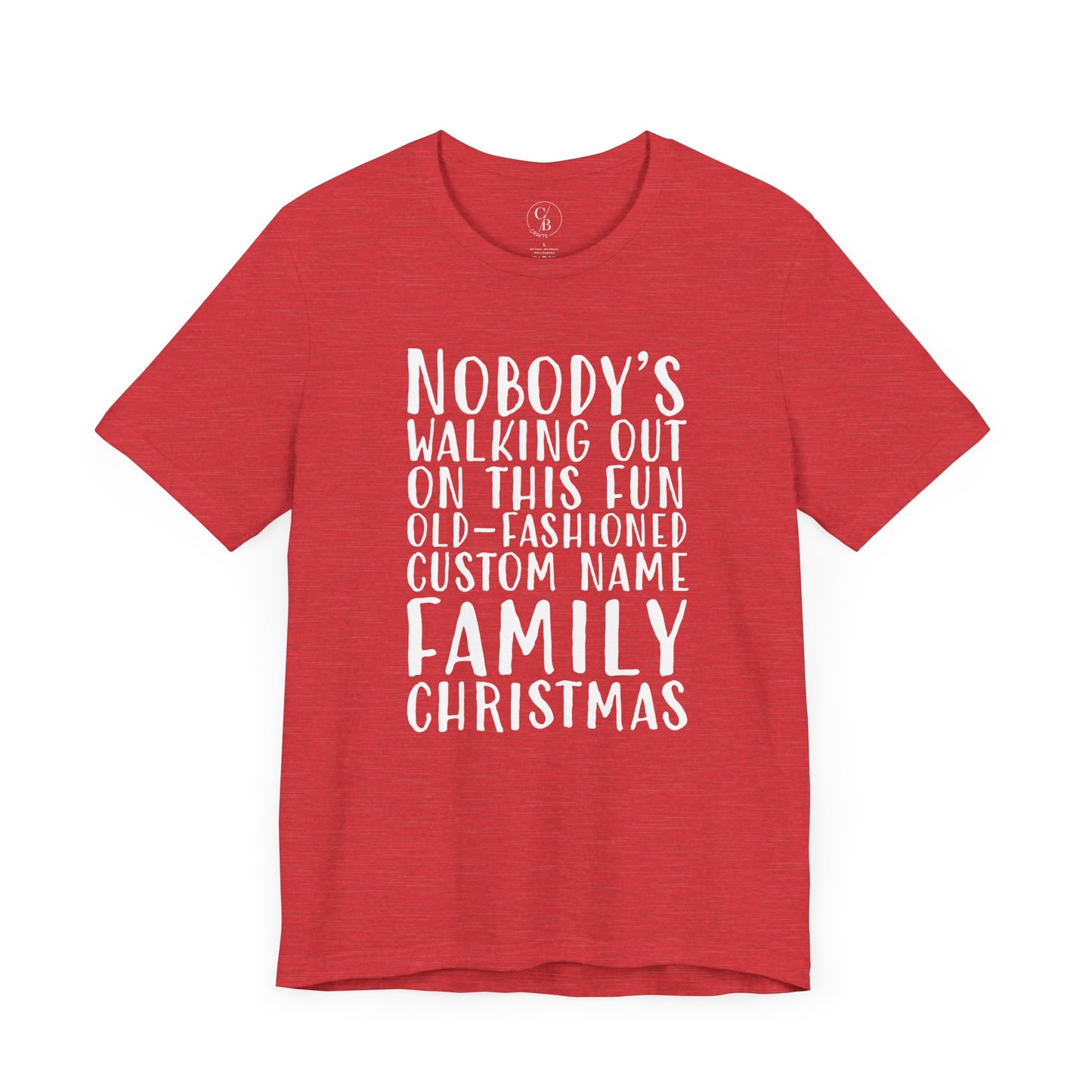 Old-Fashioned Family Christmas  - Personalized Unisex Jersey Short Sleeve Tee