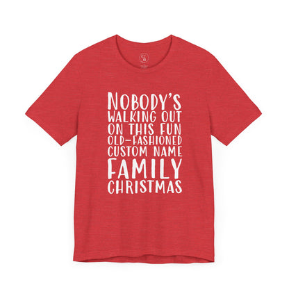 Old-Fashioned Family Christmas  - Personalized Unisex Jersey Short Sleeve Tee