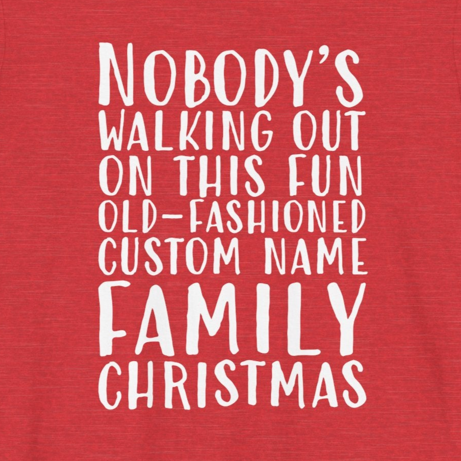 Old-Fashioned Family Christmas  - Personalized Unisex Jersey Short Sleeve Tee