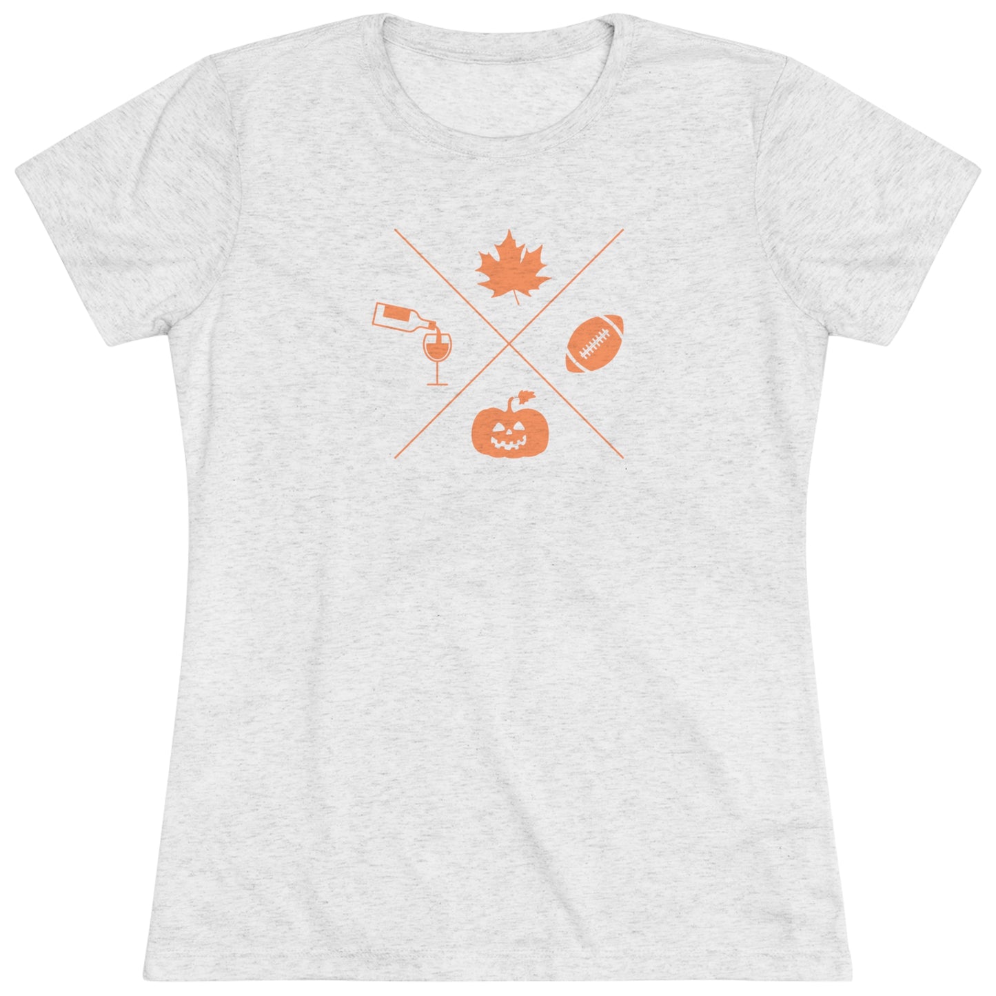 Fall, Halloween, Football and Wine - Women's Triblend Tee