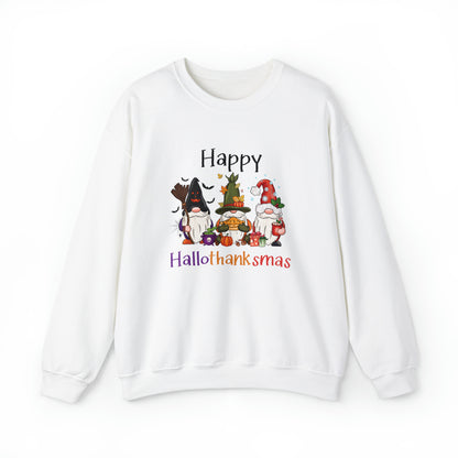 Happy Hallothanksmas Gnomes - Unisex Heavy Blend™ Crewneck Sweatshirt