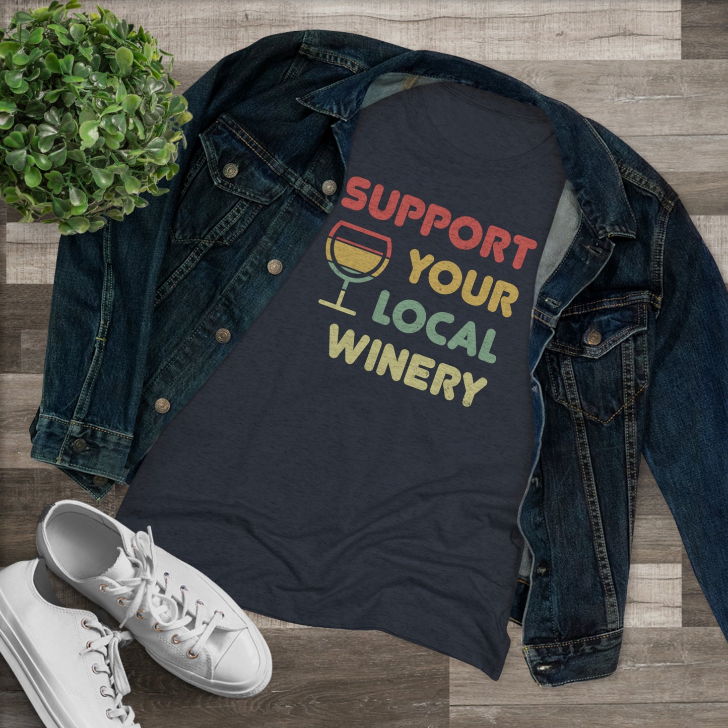 Support Your Local Winery - Women's Triblend Tee