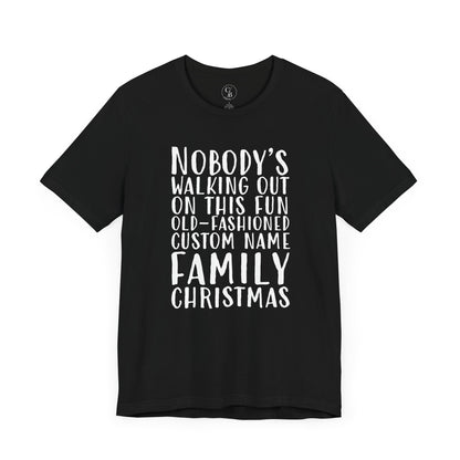 Old-Fashioned Family Christmas  - Personalized Unisex Jersey Short Sleeve Tee