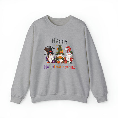 Happy Hallothanksmas Gnomes - Unisex Heavy Blend™ Crewneck Sweatshirt