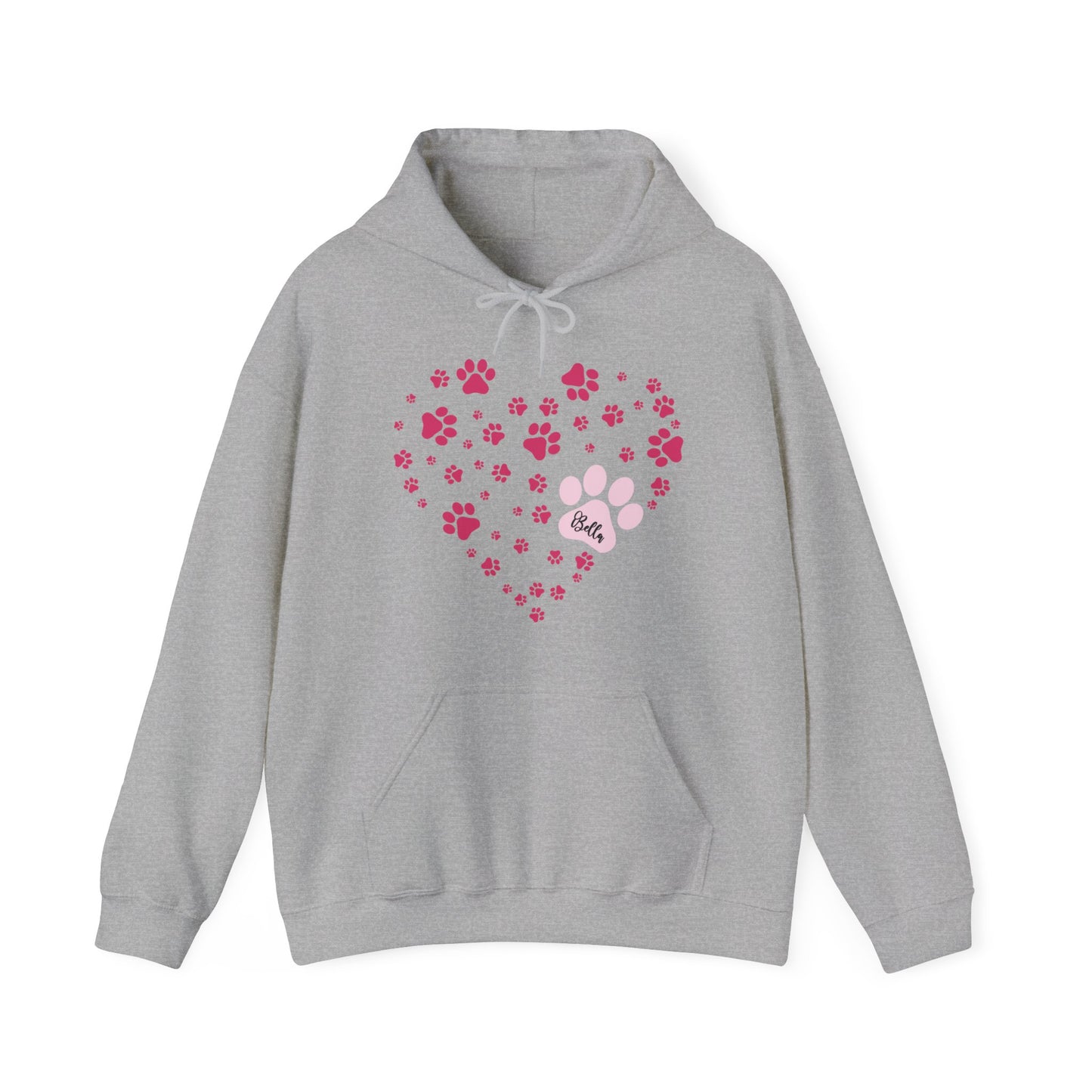 Puppy Love Personalized Hoodie for Valentines Day - Unisex Heavy Blend Hooded Sweatshirt