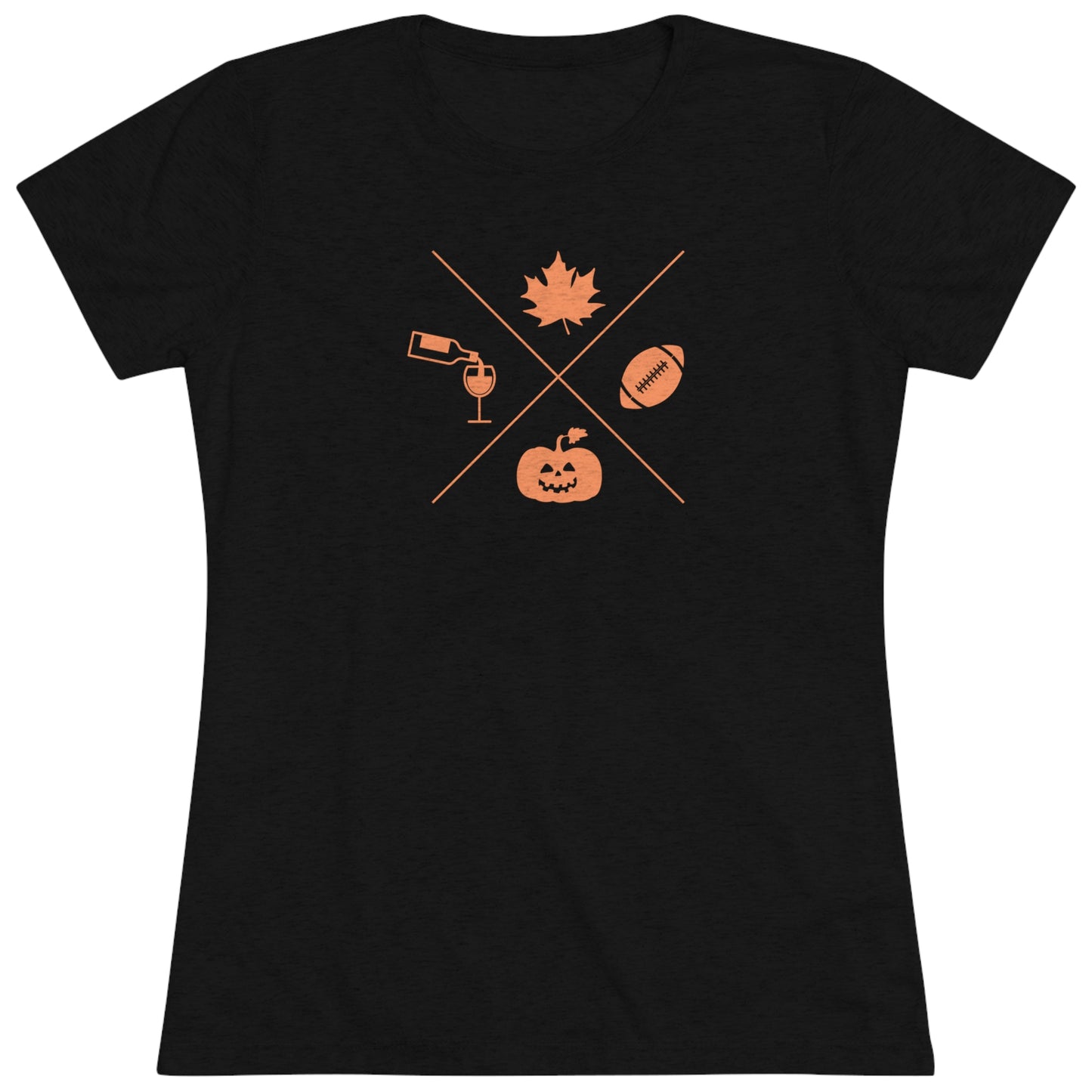 Fall, Halloween, Football and Wine - Women's Triblend Tee