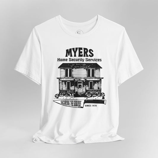 Myers Home Security Services - Unisex Jersey Short Sleeve Tee