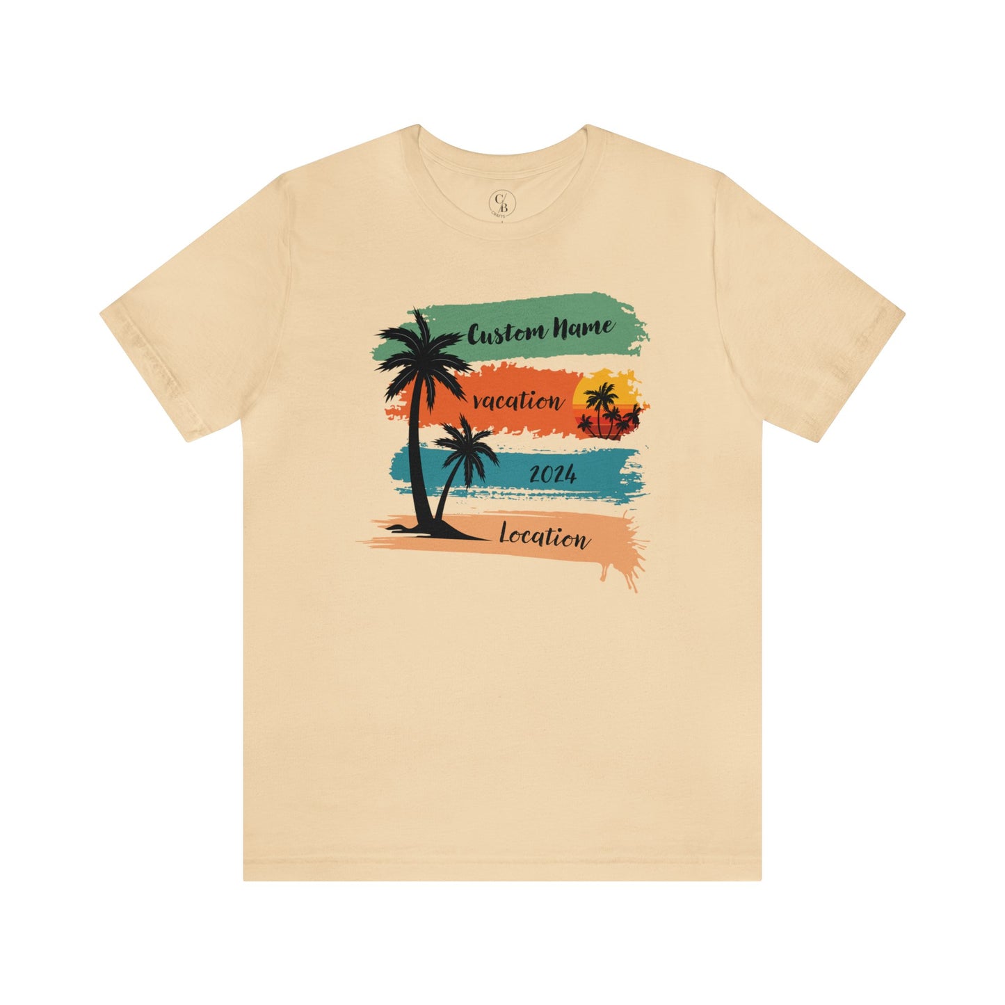 Personalized Family Beach Vacation - Unisex Jersey Short Sleeve Tee