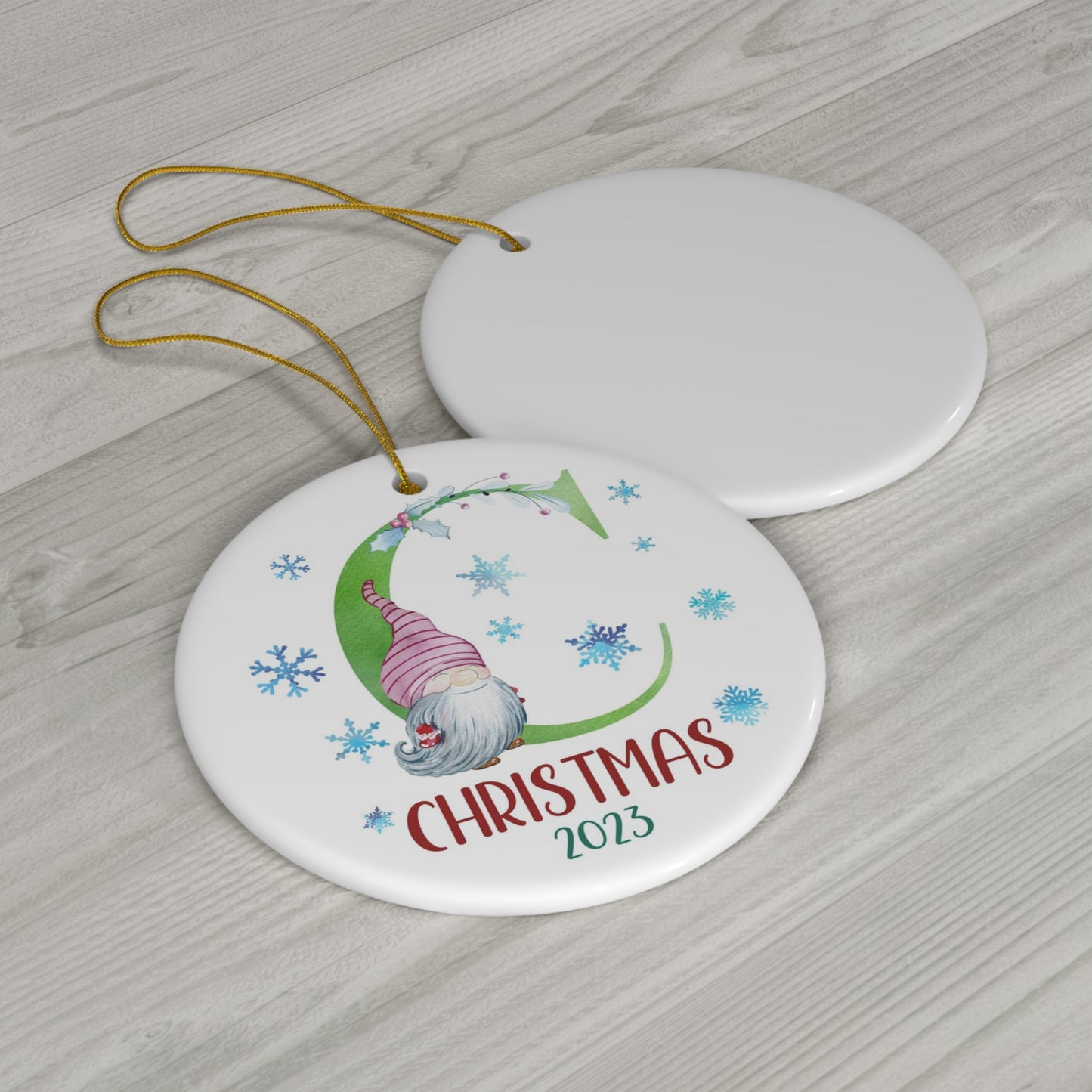 Lettered Christmas Ornament