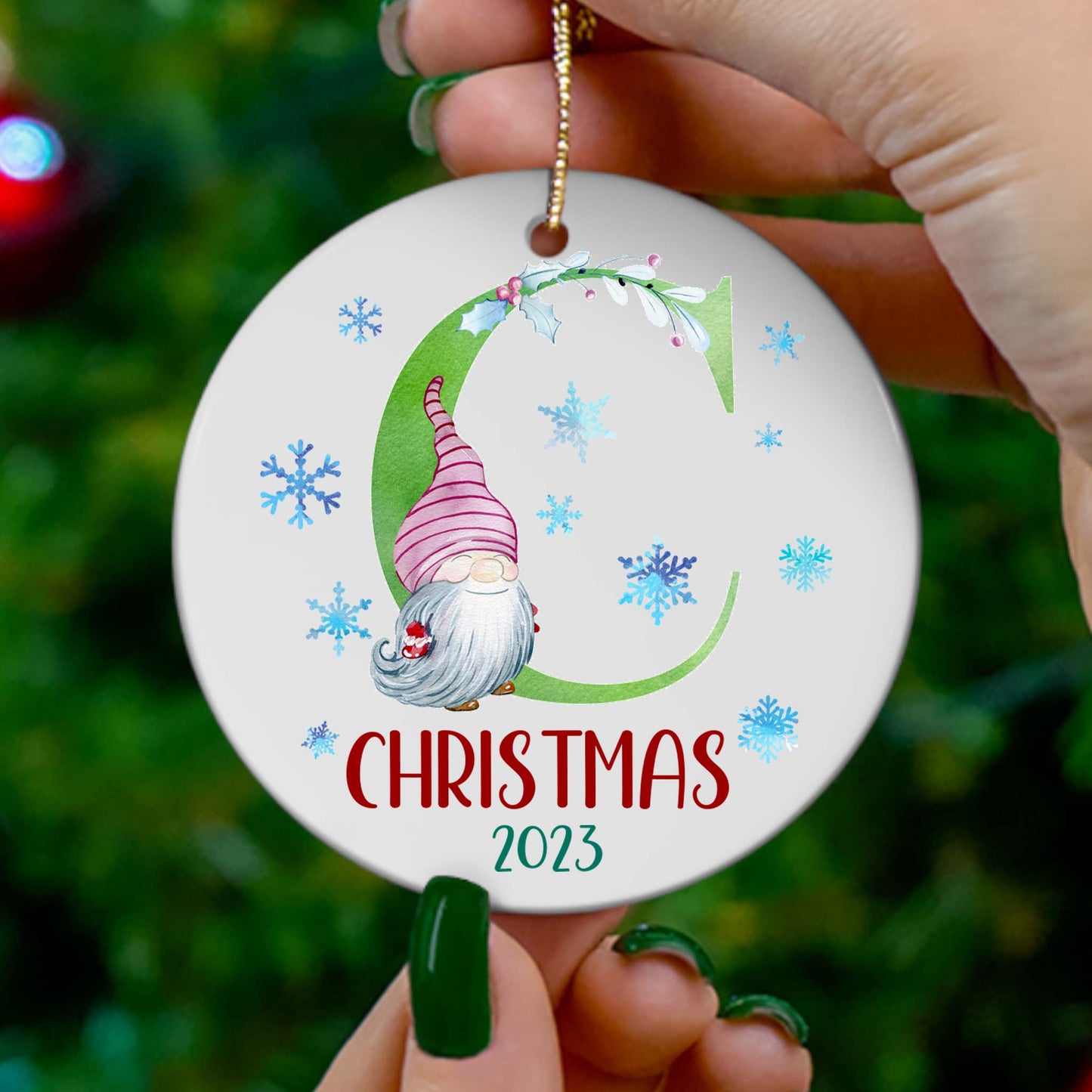 Lettered Christmas Ornament