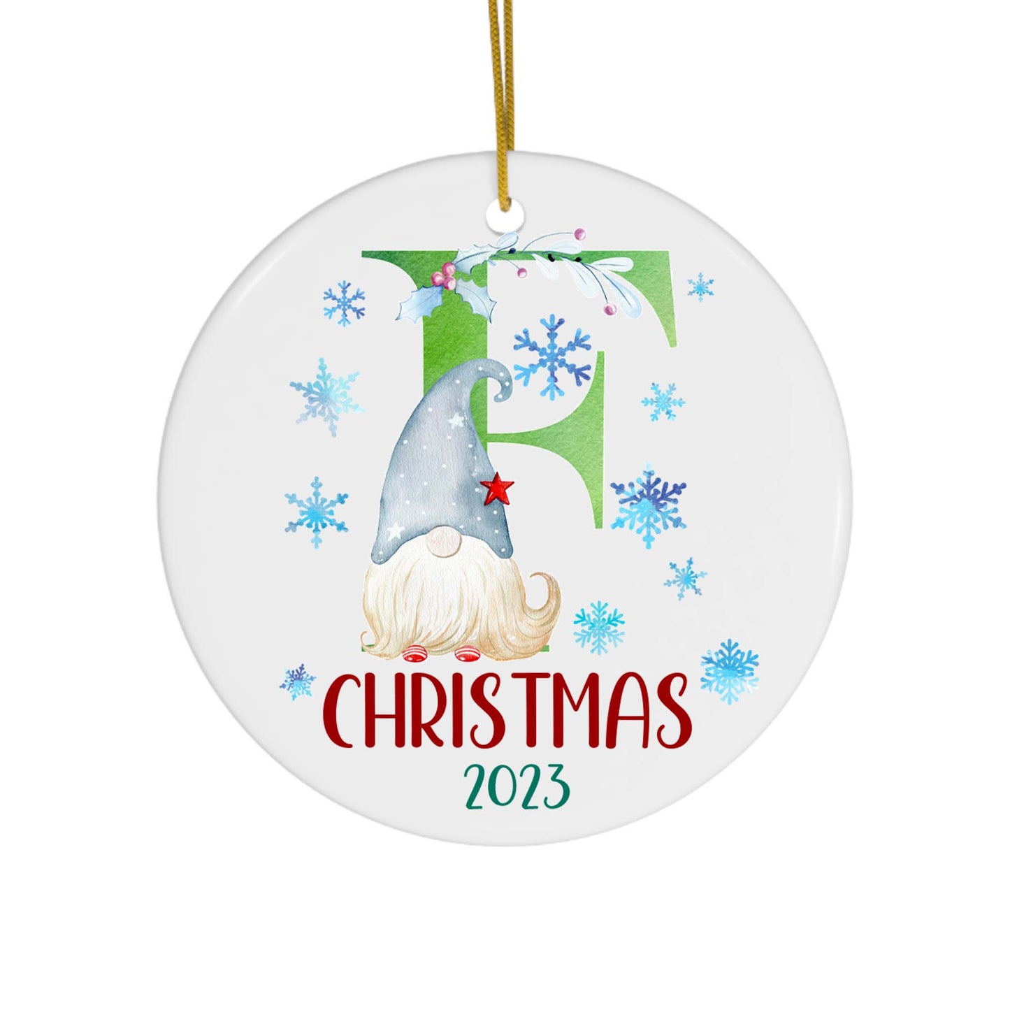 Lettered Christmas Ornament