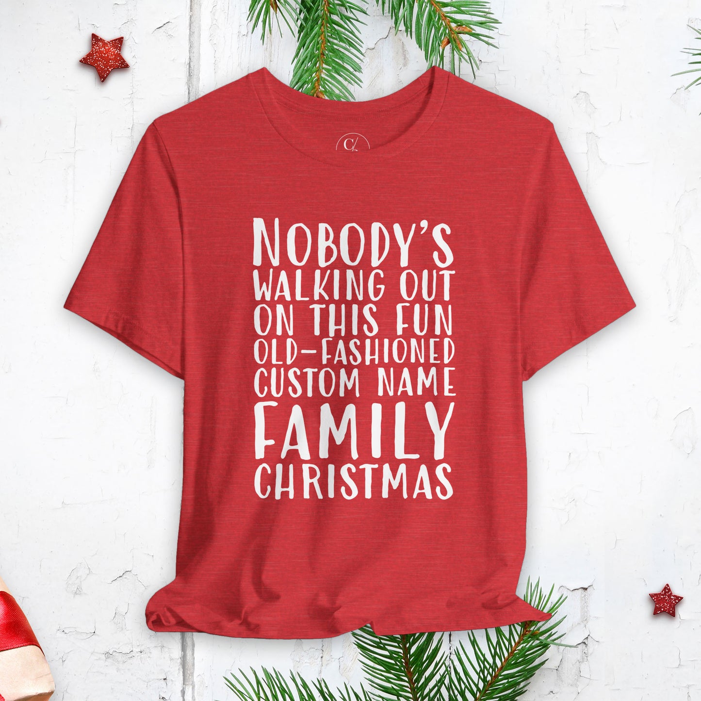 Old-Fashioned Family Christmas  - Personalized Unisex Jersey Short Sleeve Tee