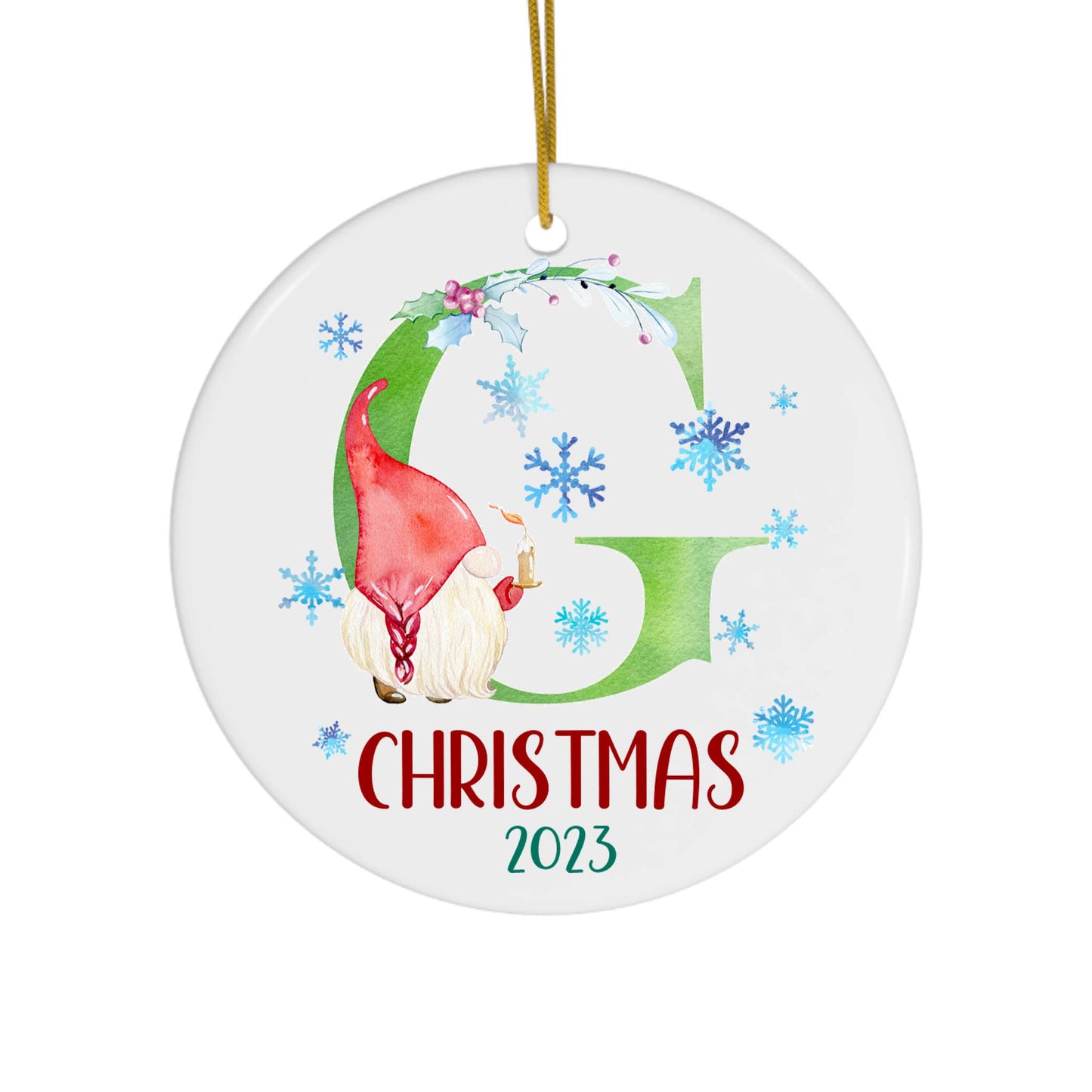 Lettered Christmas Ornament