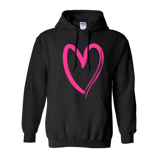 Heart Unisex Heavy Hooded Sweatshirt