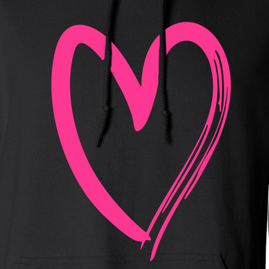 Heart Unisex Heavy Hooded Sweatshirt