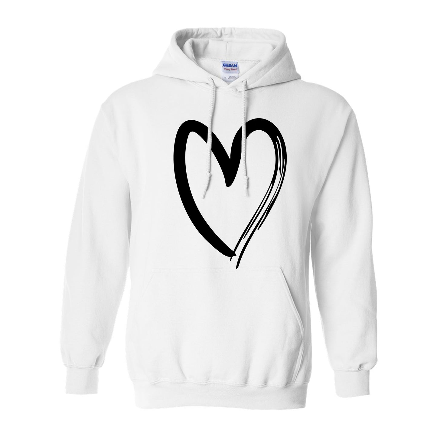 Heart Unisex Heavy Hooded Sweatshirt