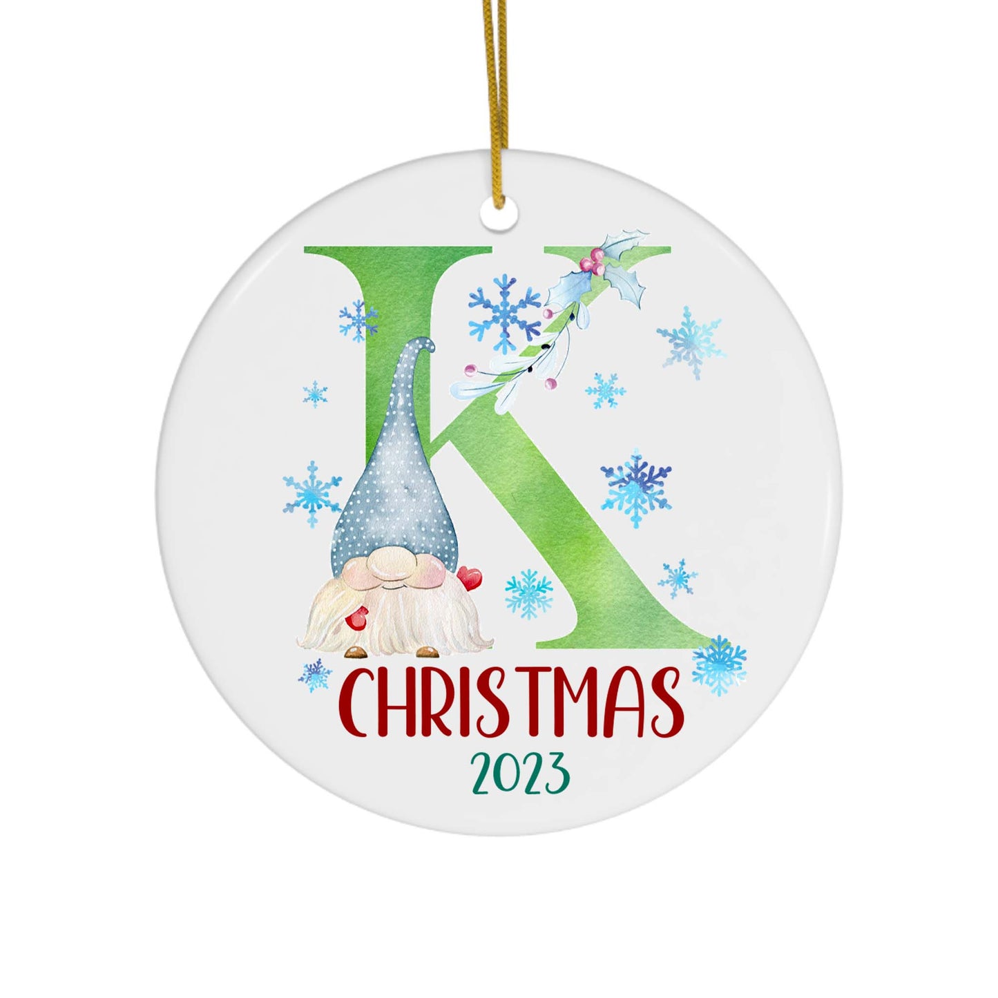 Lettered Christmas Ornament