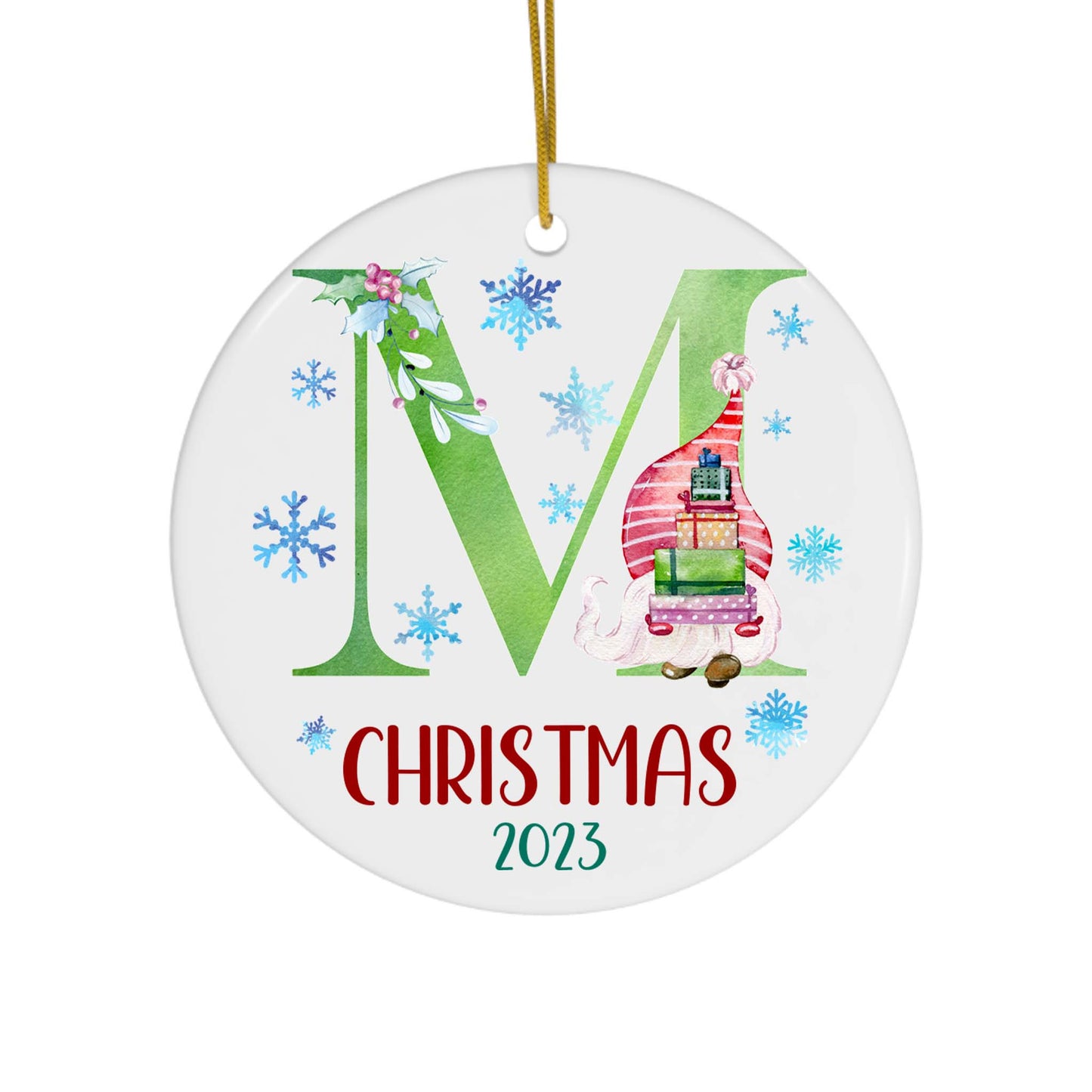 Lettered Christmas Ornament