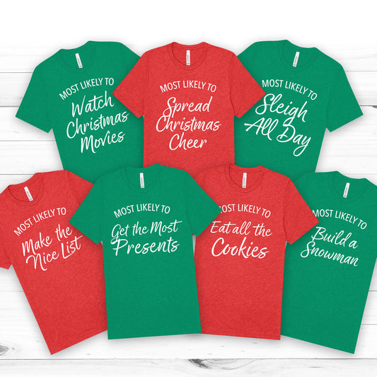 Family Christmas Shirts - Unisex Premium Tri-Blend Tees