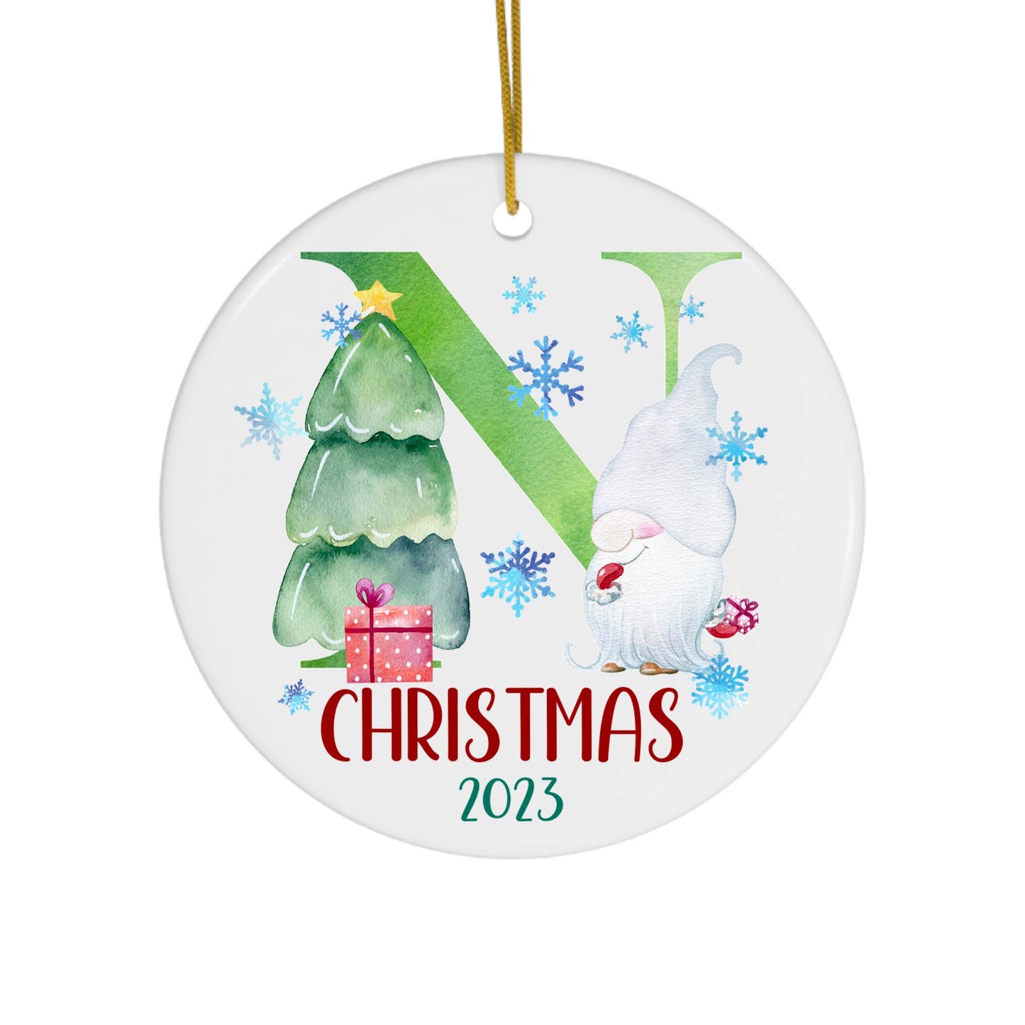 Lettered Christmas Ornament