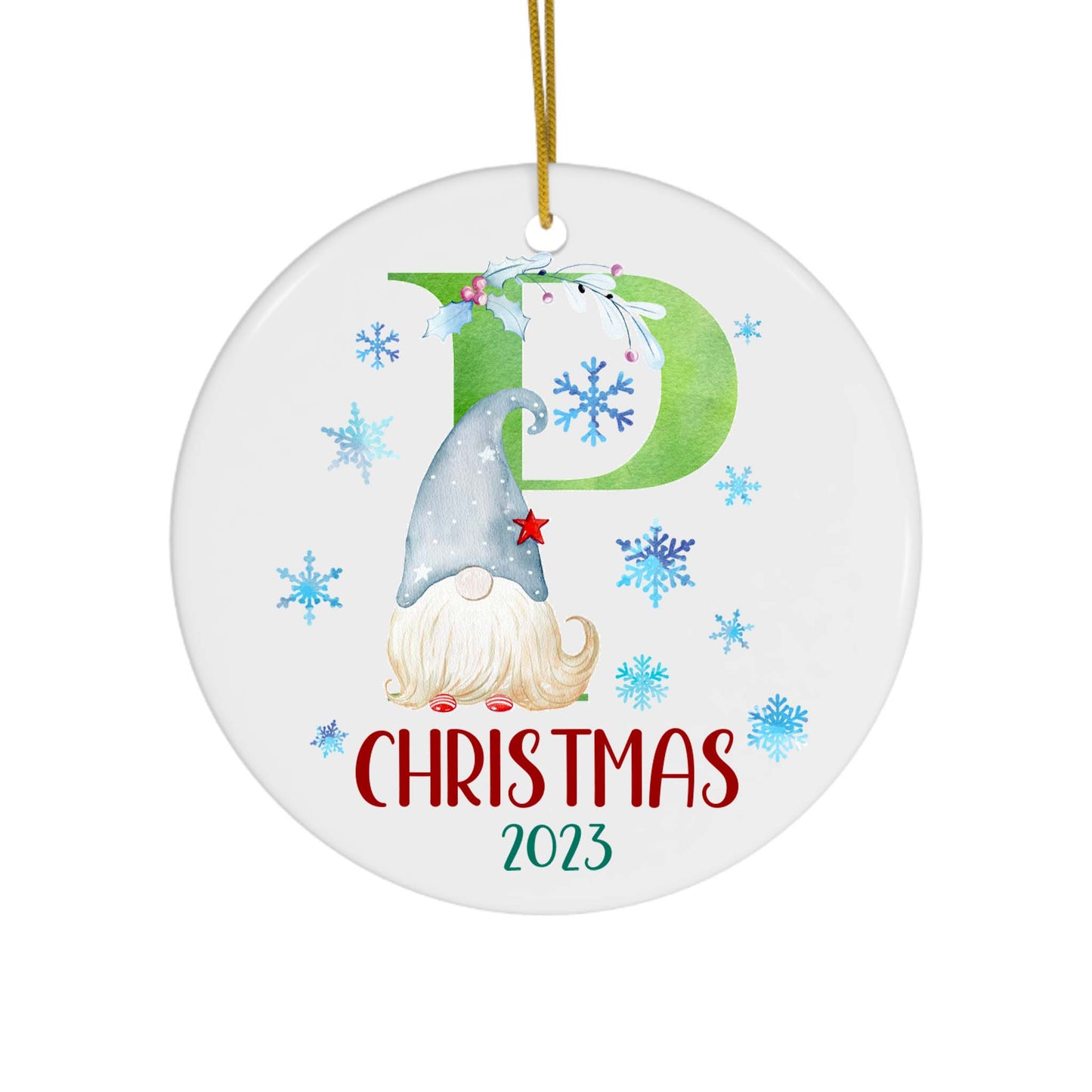 Lettered Christmas Ornament