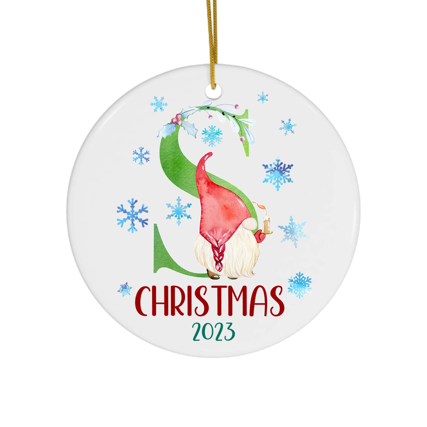 Lettered Christmas Ornament