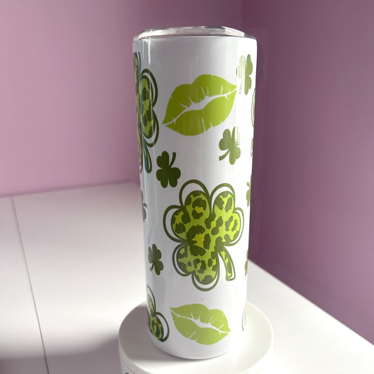 Shamrock Kisses - 20oz Skinny Tumbler