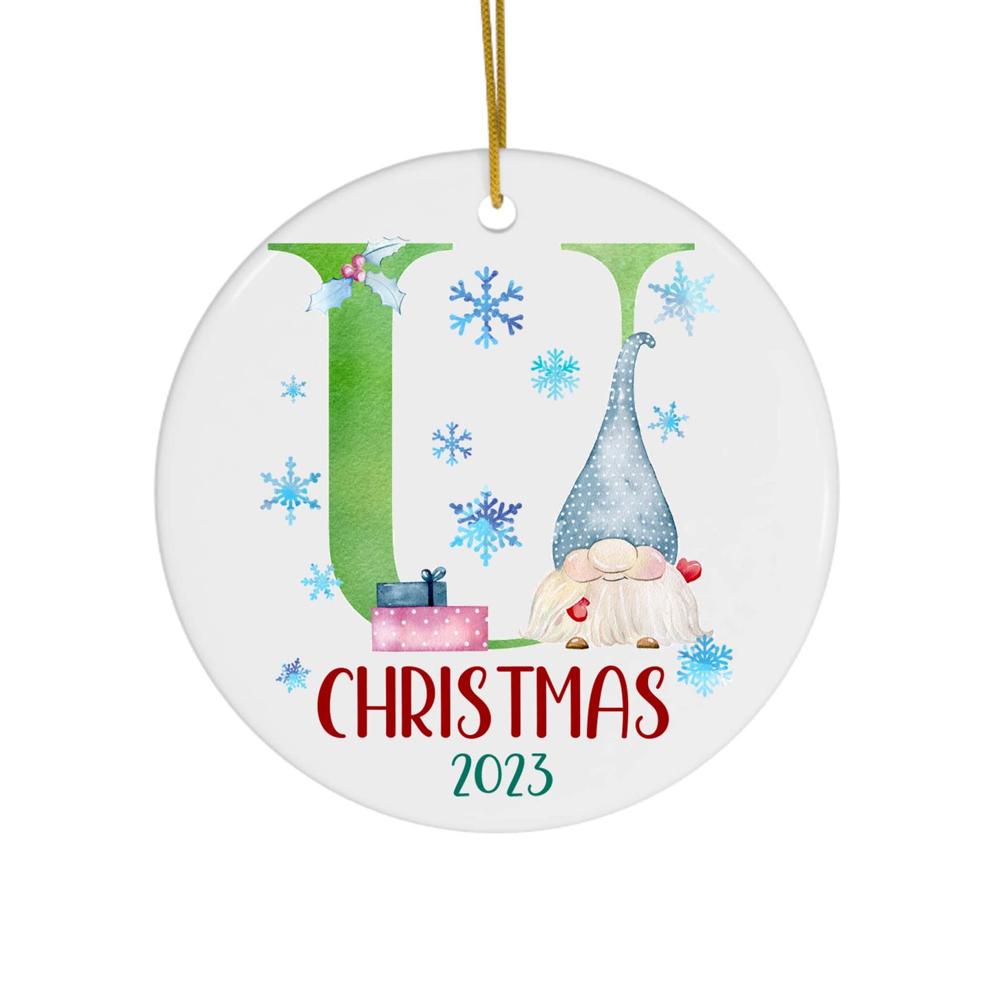 Lettered Christmas Ornament