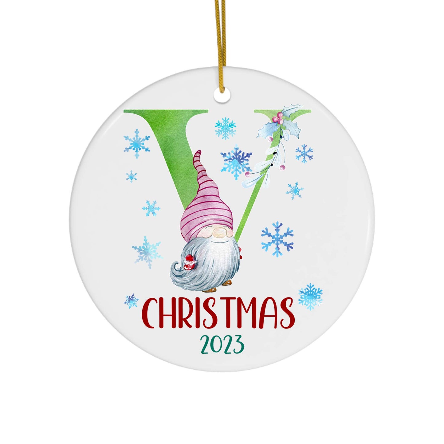 Lettered Christmas Ornament