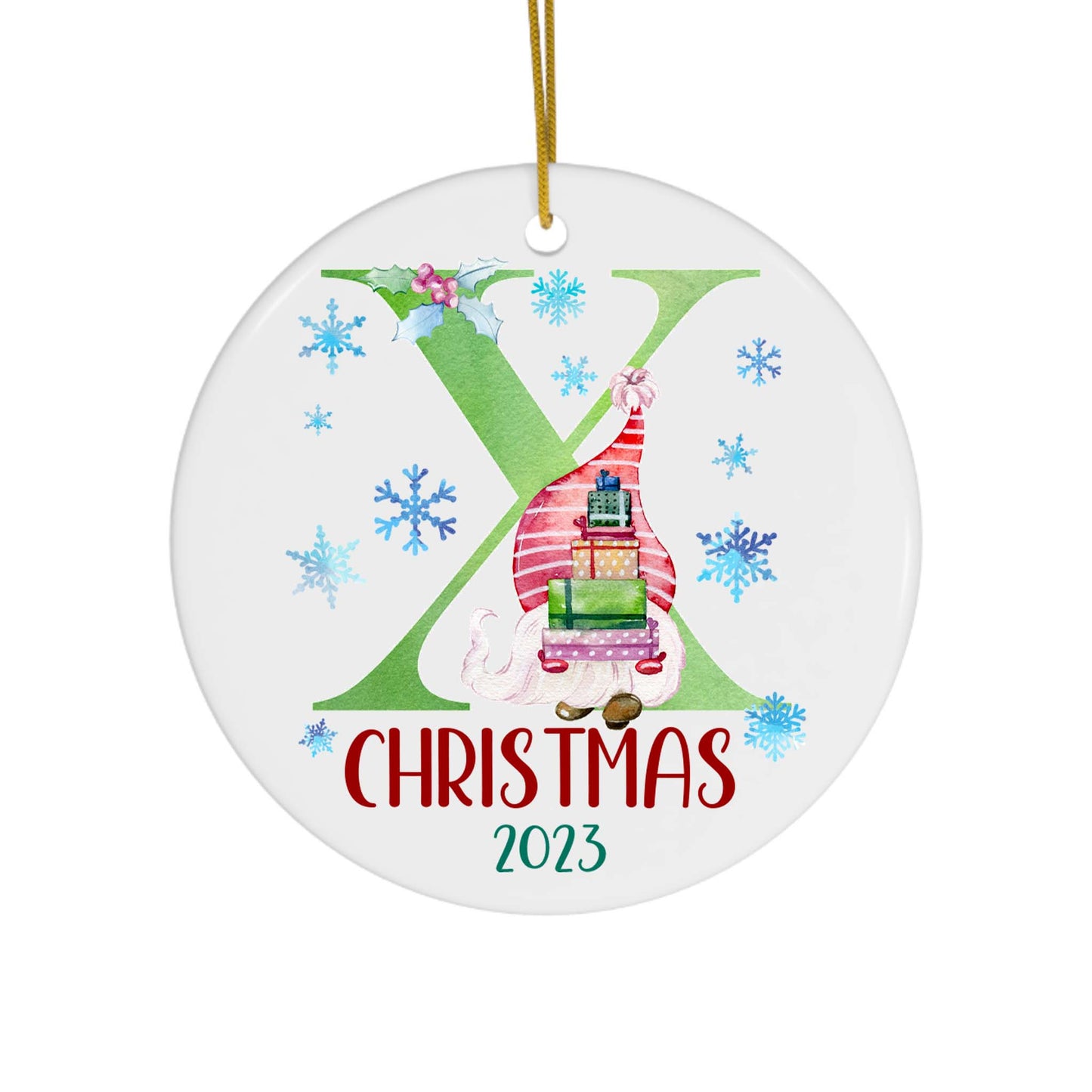 Lettered Christmas Ornament