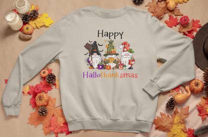 Happy Hallothanksmas Gnomes - Unisex Heavy Blend™ Crewneck Sweatshirt