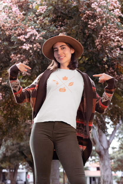 Fall, Halloween, Football and Wine - Women's Triblend Tee