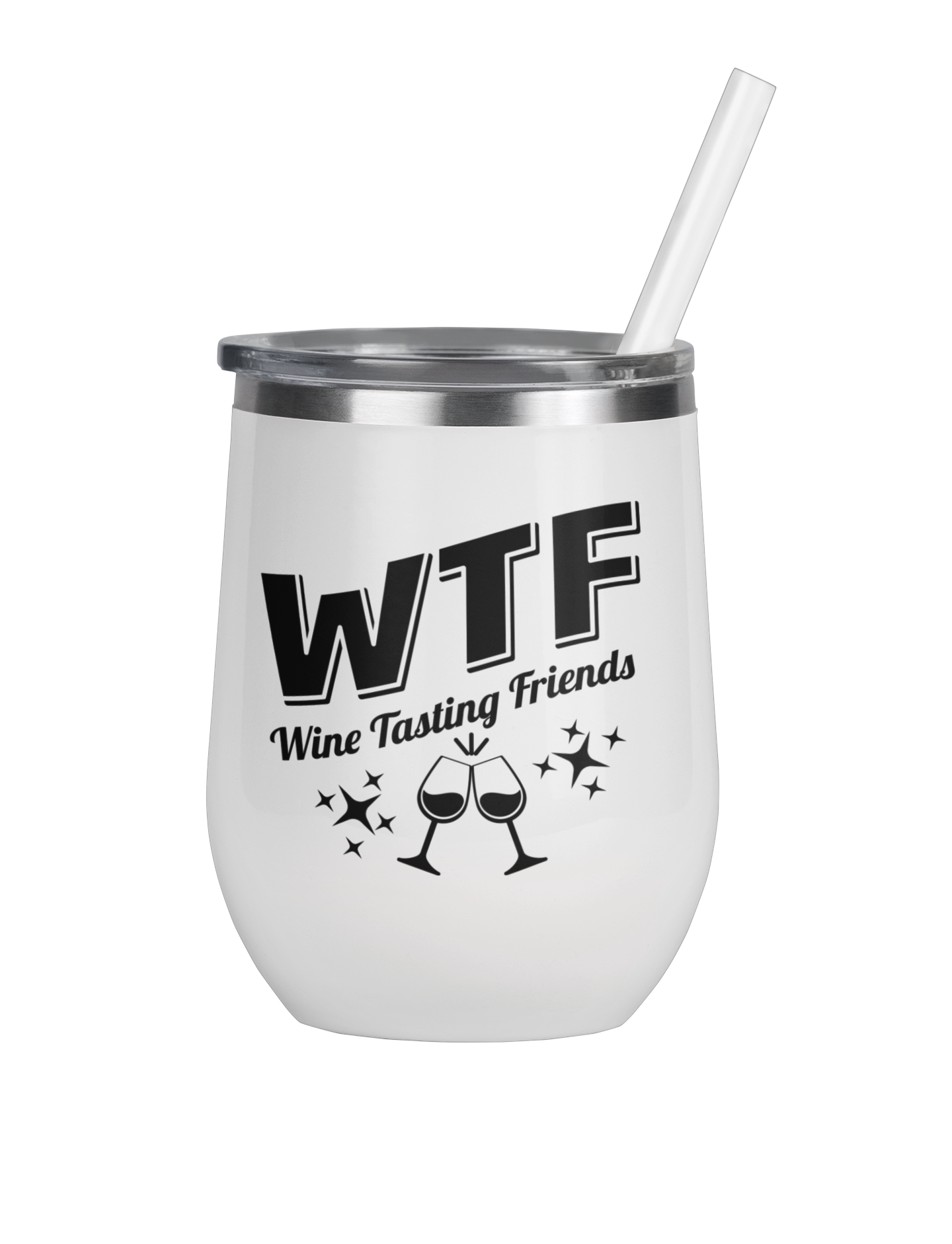 WTF- Wine Tasting Friends - 12oz Wine Tumbler