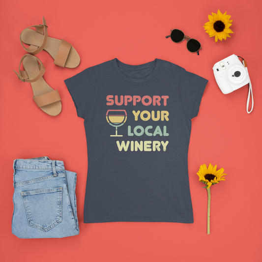 Support Your Local Winery - Women's Triblend Tee